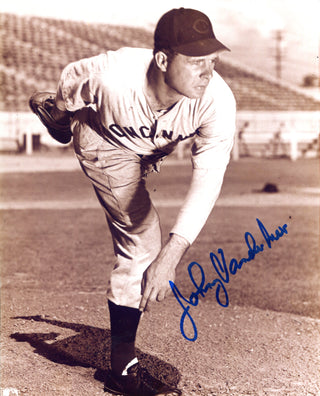 Johnny Vandermeer Autographed B&W 8x10 Photo