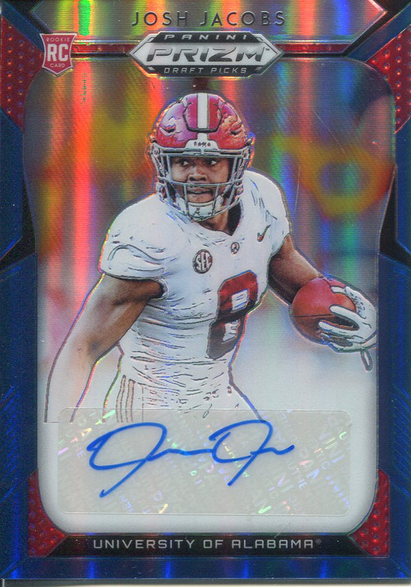 Josh Jacobs Autographed 2019 Panini Prizm Blue Draft Picks