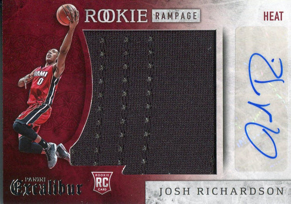 Josh RIchardson Autographed 2015-16 Panini Excalibur Rookie Jersey Card