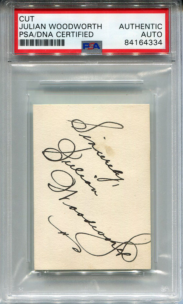 Julian Woodworth Autographed Cut (PSA)