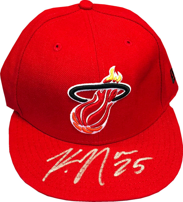 Kendrick Nunn Autographed Miami Heat Red Hat (JSA)