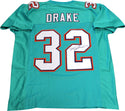 Kenyan Drake Autographed Miami Dolphins Custom Jersey (JSA) Back