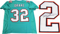 Kenyan Drake Autographed Miami Dolphins Custom Jersey (JSA)