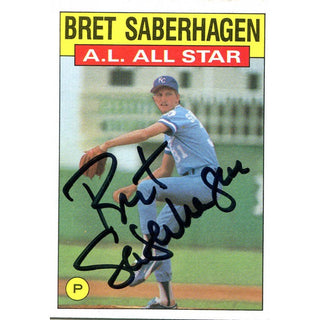 Bret Saberhagen Autographed 1986 Topps Card