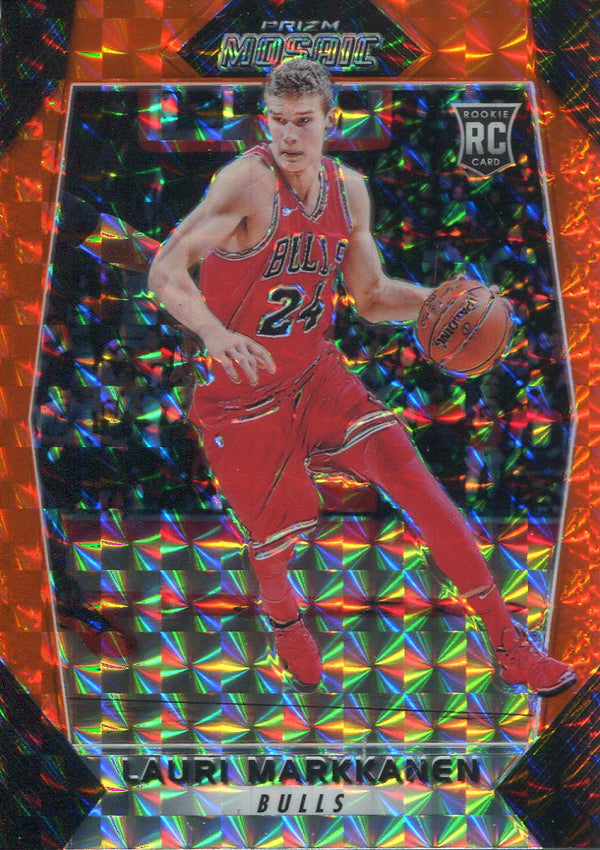 Lauri Markkanen 2017-18 Panini Prizm Orange Mosaic Rookie Card