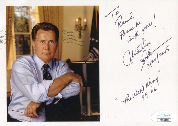 Martin Sheen Autographed 4x6 Card (JSA)