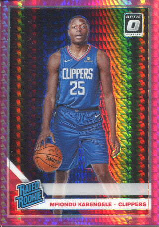 Mfiondu Kabengele 2019-20 Donruss Optic Rated Rookie Pink Prizm Card