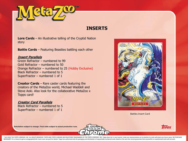 2023 Topps Metazoo Chrome Hobby Box