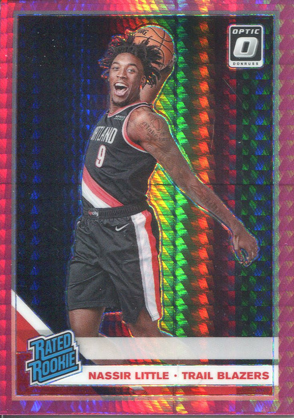 Nassir Little 2019-20 Donruss Optic Rated Rookie Pink Prizm Card