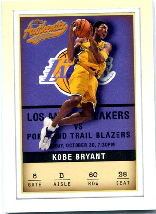 Kobe Bryant 2001-02 Fleer Authentic #60 Card