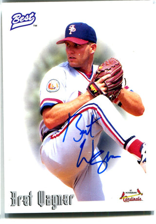 Bret Wagner 1996 Best Autographed Card