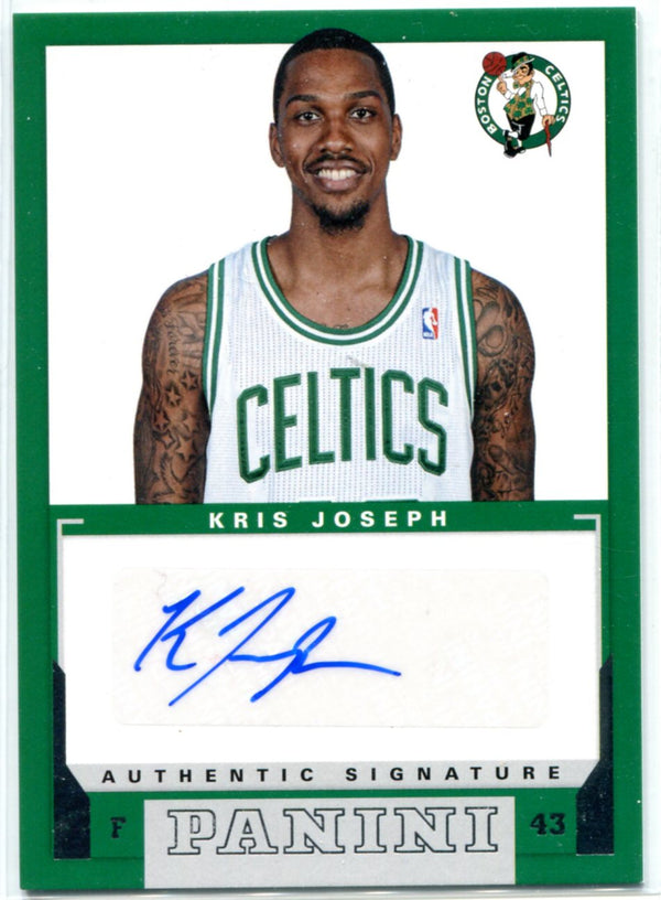 Kris Joseph 2012 Panini Autographed Card