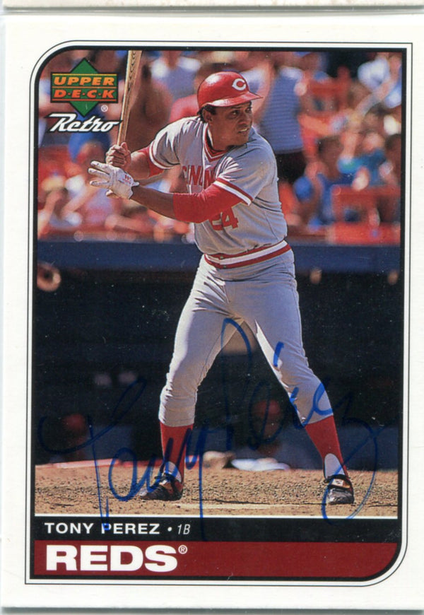 Tony Perez 1998 Upper Deck Retro Autographed Card