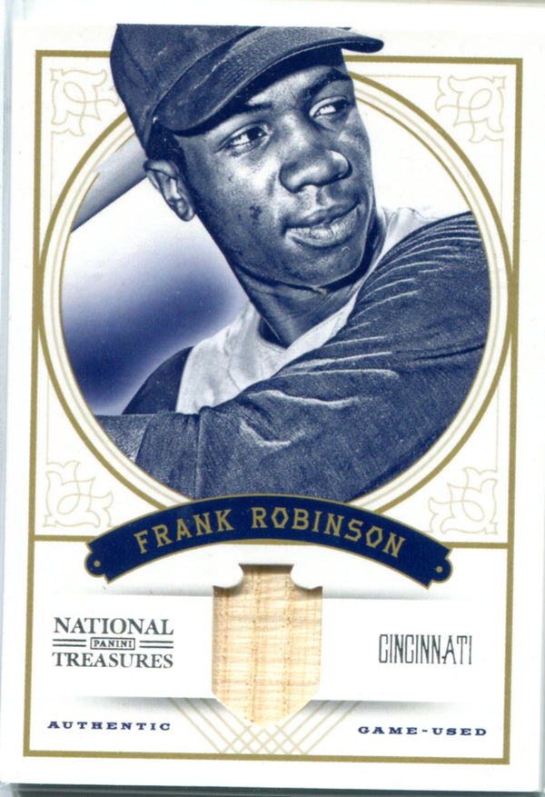 Frank Robinson 2012 Panini National Treasures Game-Used Bat Card #91/99