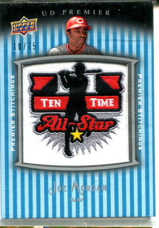 Joe Morgan 2008 Upper Deck Premier Stitching Card