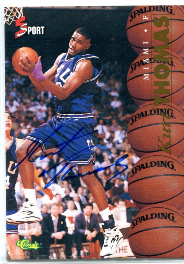 Kurt Thomas 1995 Classic Games Autographed Card