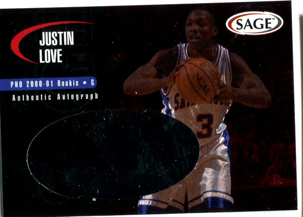 Justin Love 2000 Sage Autographed Card