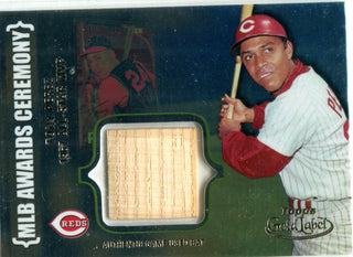 Tony Perez 2002 Topps Gold Label Titanium Game-Used Bat Card