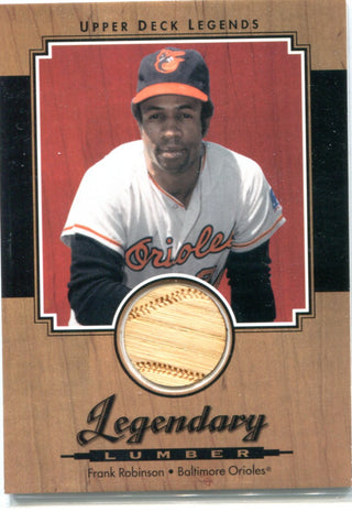 Frank Robinson 2001 Upper Deck Legendary Lumber Game-Used Bat Card