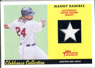 Manny Ramirez 2007 Topps Heritage Game-Worn Jersey Card