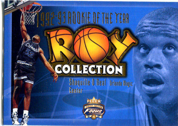 Shaquille O' Neal 2002 Fleer ROY Collection Card