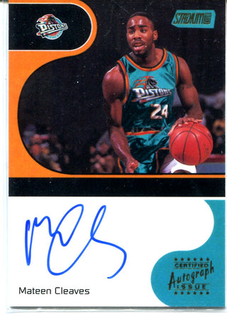 Mateen Cleaves 2001 Topps Stadium Club Autographed Card