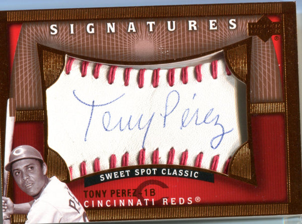 Tony Perez 2005 Upper Deck Sweet Spot Classic Autographed Card