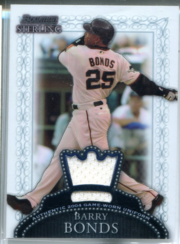 Barry Bonds 2005 Bowman Sterling Game-Worn Uniform Card