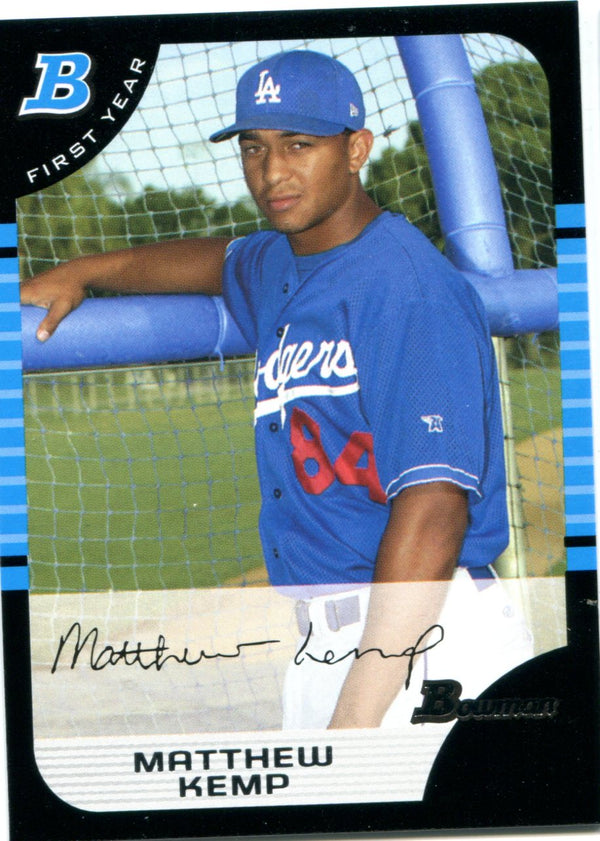 Matt Kemp 2005 Bowman First Year Unsigned Card