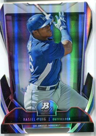 Yasiel Puig 2013 Bowman Platinum Dye Cut Card