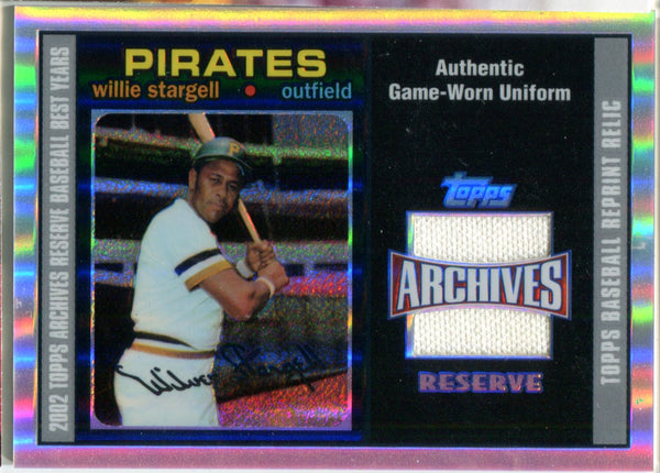 Willie Stargell 2002 Topps Archives Game-Worn Uniform Card