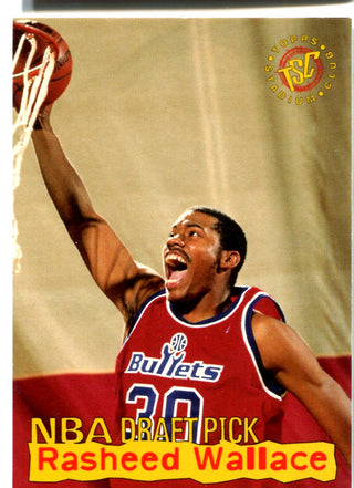 Rasheed Wallace 1995 Topps Stadium Club Card