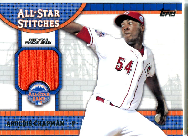 Aroldis Chapman 2013 Topps Evet-Worn Workout Jersey Card