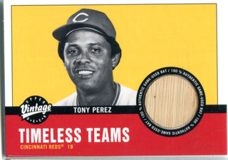 Tony Perez 2001 Upper Deck Game-Used Bat Card