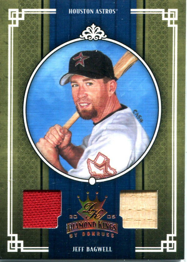 Jeff Bagwell 2005 Donruss Diamond Kings Dual Relic Card #160/200