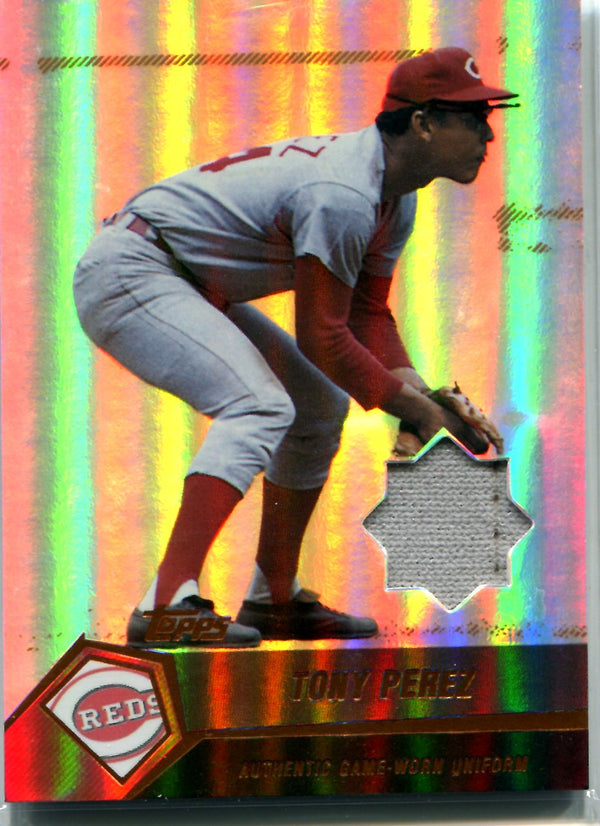 Tony Perez 2004 Topps Relic Card #26/99