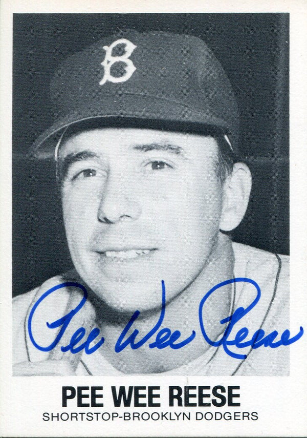 Pee Wee Reese Autographed 1977 TCMA Card