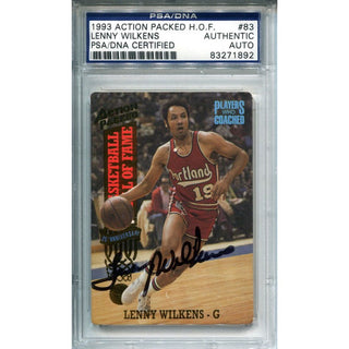 Lenny Wilkens Autographed 1993 Action Packed Card