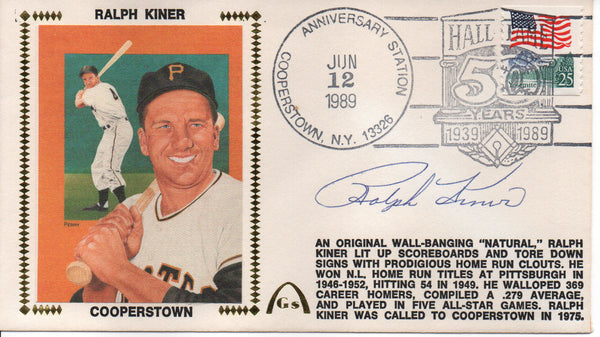 Ralph Kiner Autographed June 12 1989 First Day Cover