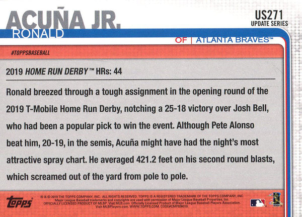 Ronald Acuna Jr. 2019 Topps Rookie Card #US271