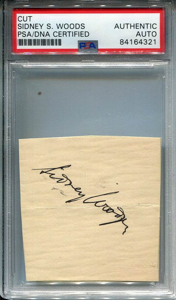 Sidney S. Woods Autographed Cut (PSA)