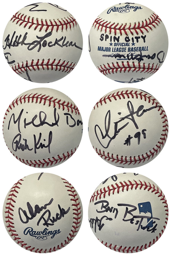 Spin City Cast Autographed Baseball (JSA)