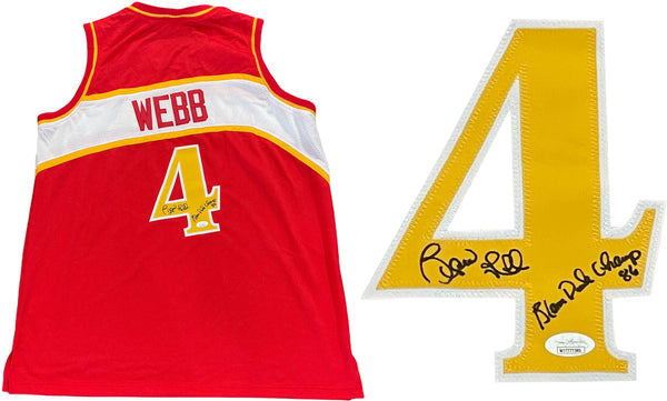 Spud Webb "Slam Dunk Champ 1986" Autographed Atlanta Hawks Jersey (JSA)