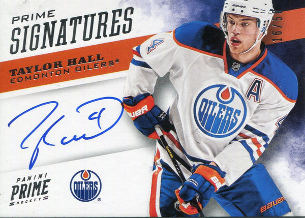 Taylor Hall Autographed 2012-13 Panini Prime Signatures Rookie Card