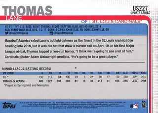 Lane Thomas 2019 Topps Rookie Card #US227