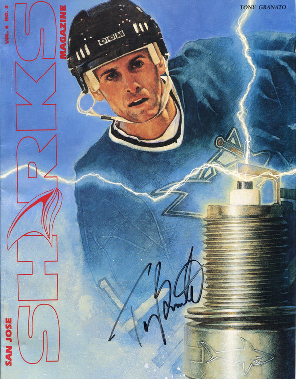 Tony Granato Autographed San Jose Sharks Magazine 