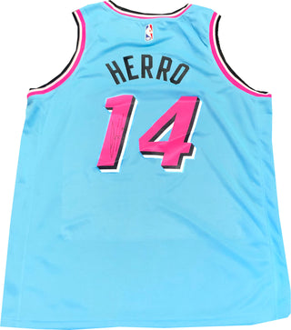 Tyler Herro Autographed Miami Heat Vice Wave Swingman Jersey (JSA)