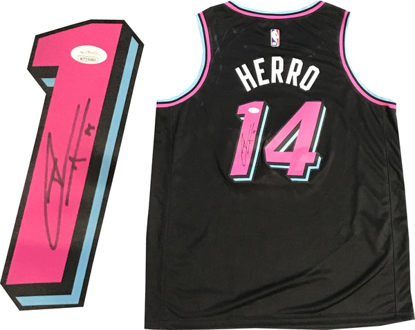 Tyler Herro Autographed Miami Heat ViceNight Swingman Jersey (JSA)