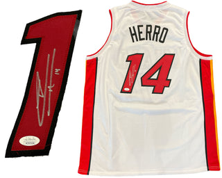 Tyler Herro Autographed Miami Heat White Custom Jersey (JSA)