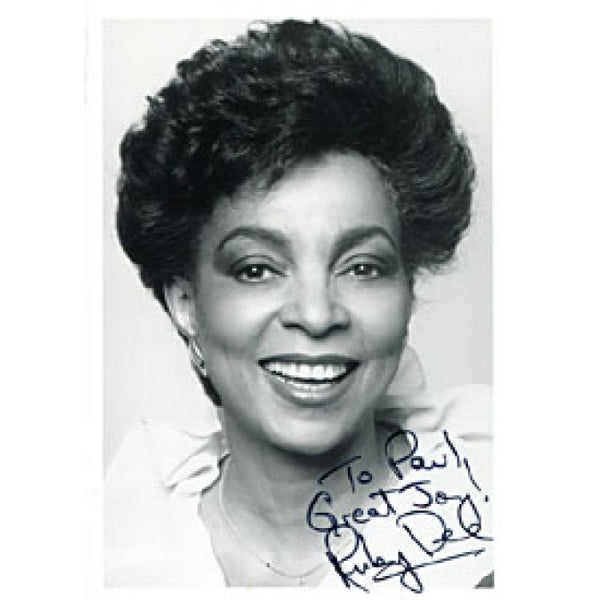 Ruby Dee Autographed / Signed Black & White Celebrity 5x7 Photo